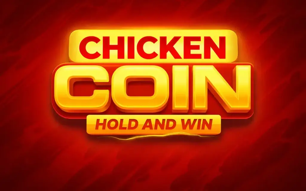 Cartoon-chicken holding-golden coin surrounded by treasure